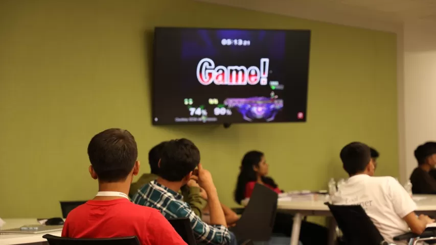 Students involved in the session