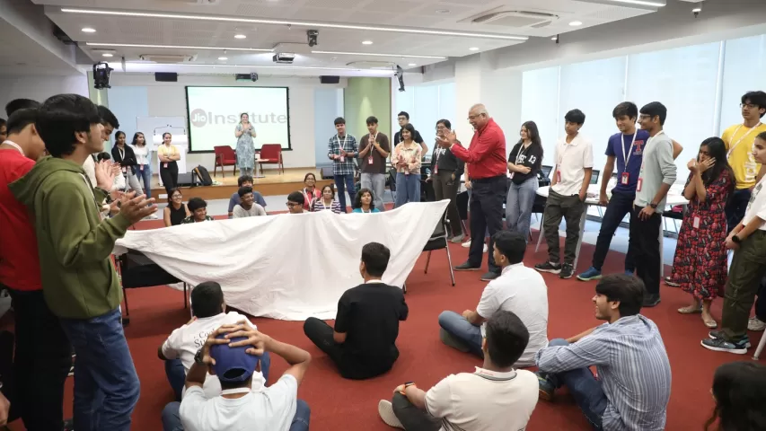 Students involved in the session