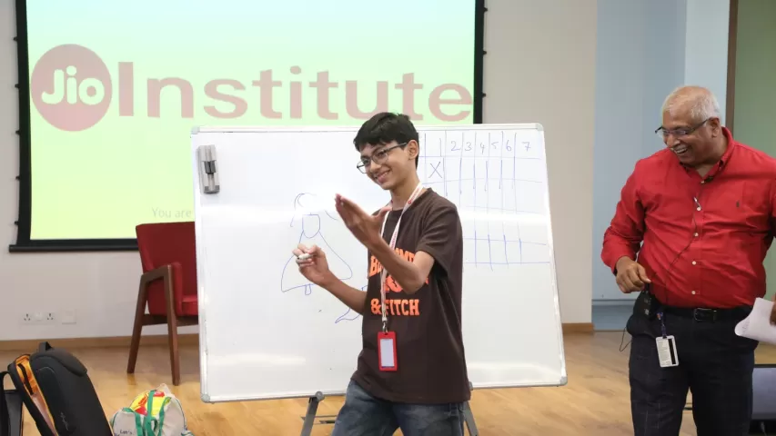 Students involved in the session