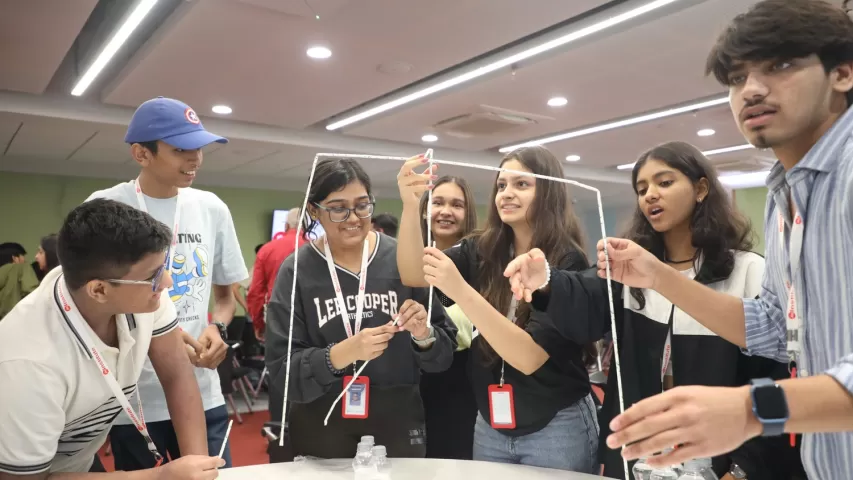 Students involved in the session