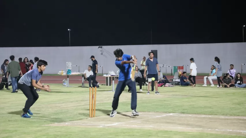 Cricket played by students