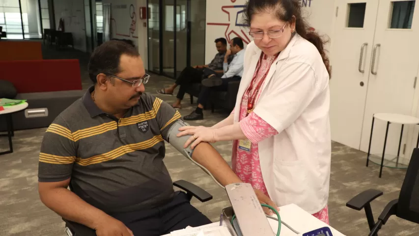 Blood Donation Camp at Jio Institute in collaboration with Dr. L.H. Hiranandani Hospital, Powai