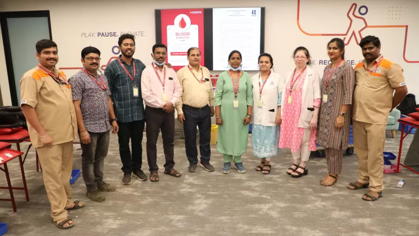 Blood Donation Camp at Jio Institute in collaboration with Dr. L.H. Hiranandani Hospital, Powai