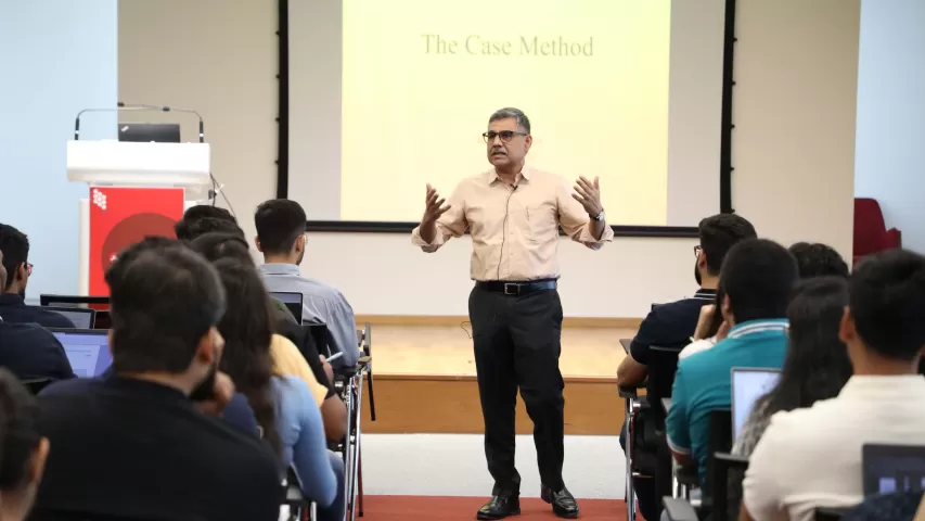 Dean Chittoor addressing students