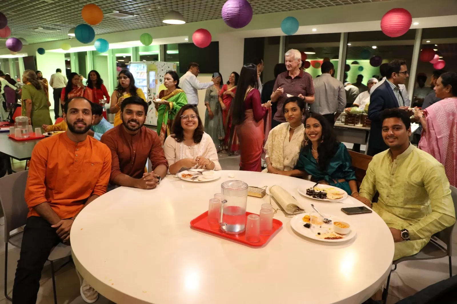 Students on Diwali Night in Canteen